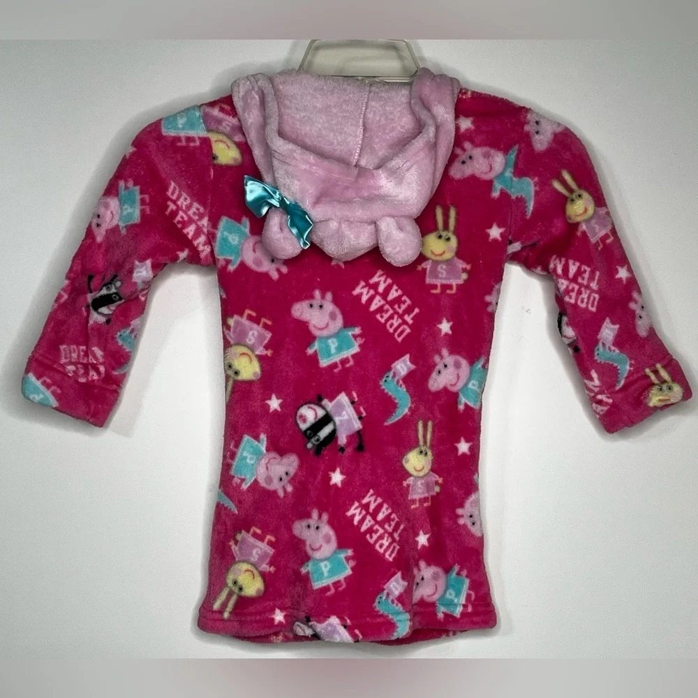Peppa Pig‎ Toddler Girls Hooded Robe Flame Resistant Sleepwear Size 2T Pink